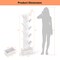 Costway 10-tier Tree Bookshelf with Drawer Free-standing Bookcase Storage Shelf White\Brown